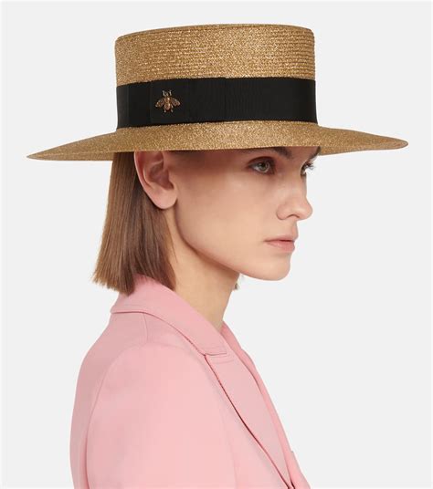 gucci straw hat women's